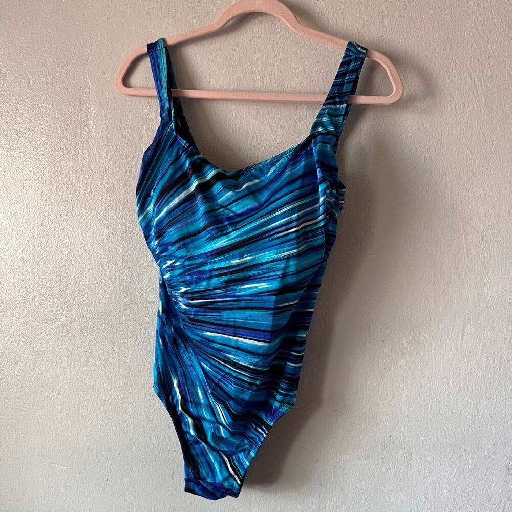 Longitude one peace swimsuit multicolored blues padded